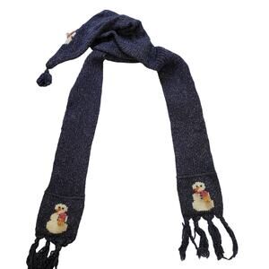 Ande Wear One Size Snowman Hat Scarf Hand Warmer Combo Wool Blend Winter